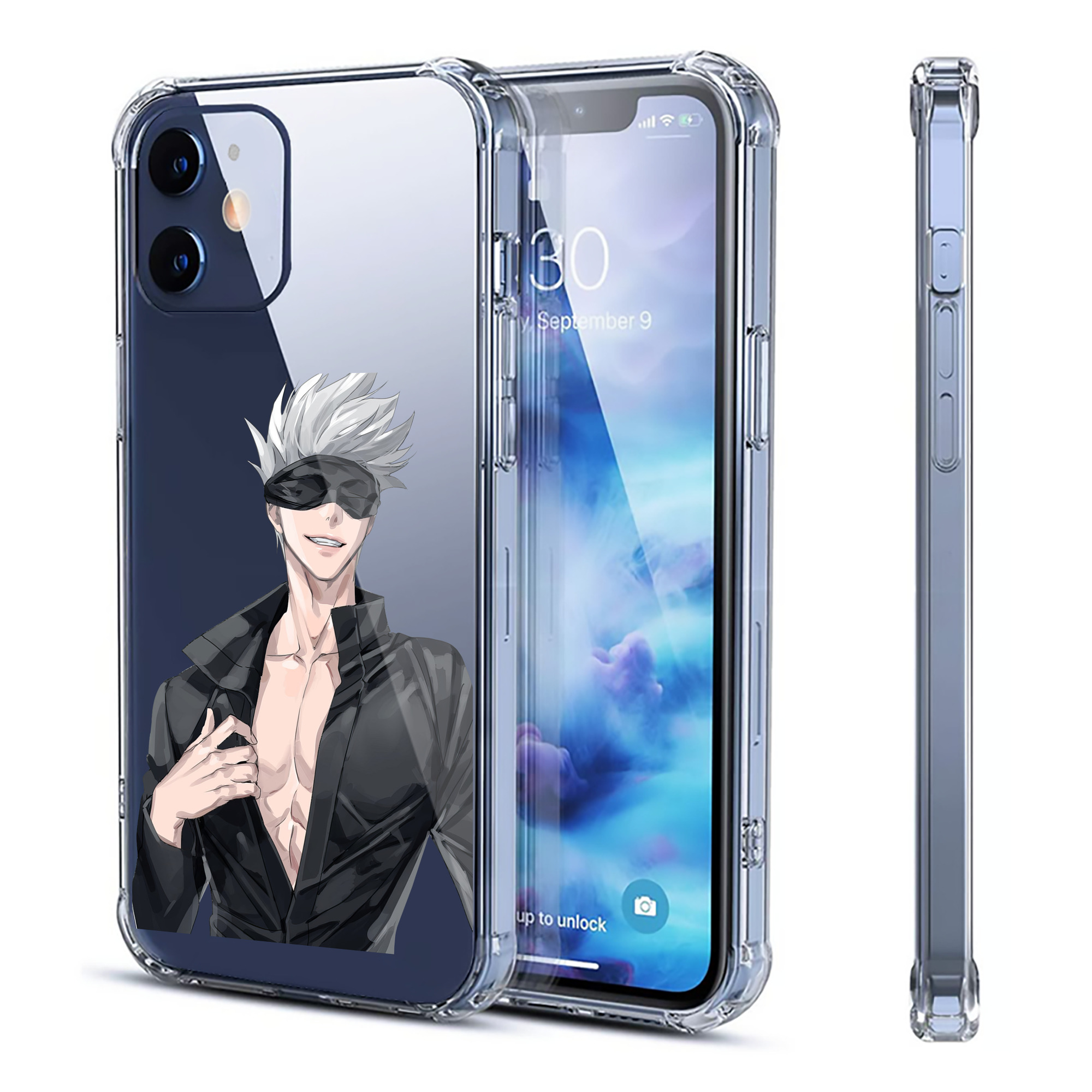 （画像用） 呪術廻戦 Jujutsu Kaisen 【iPhone 12シリーズ対応】透明スマホケース（クリアソフトケース）